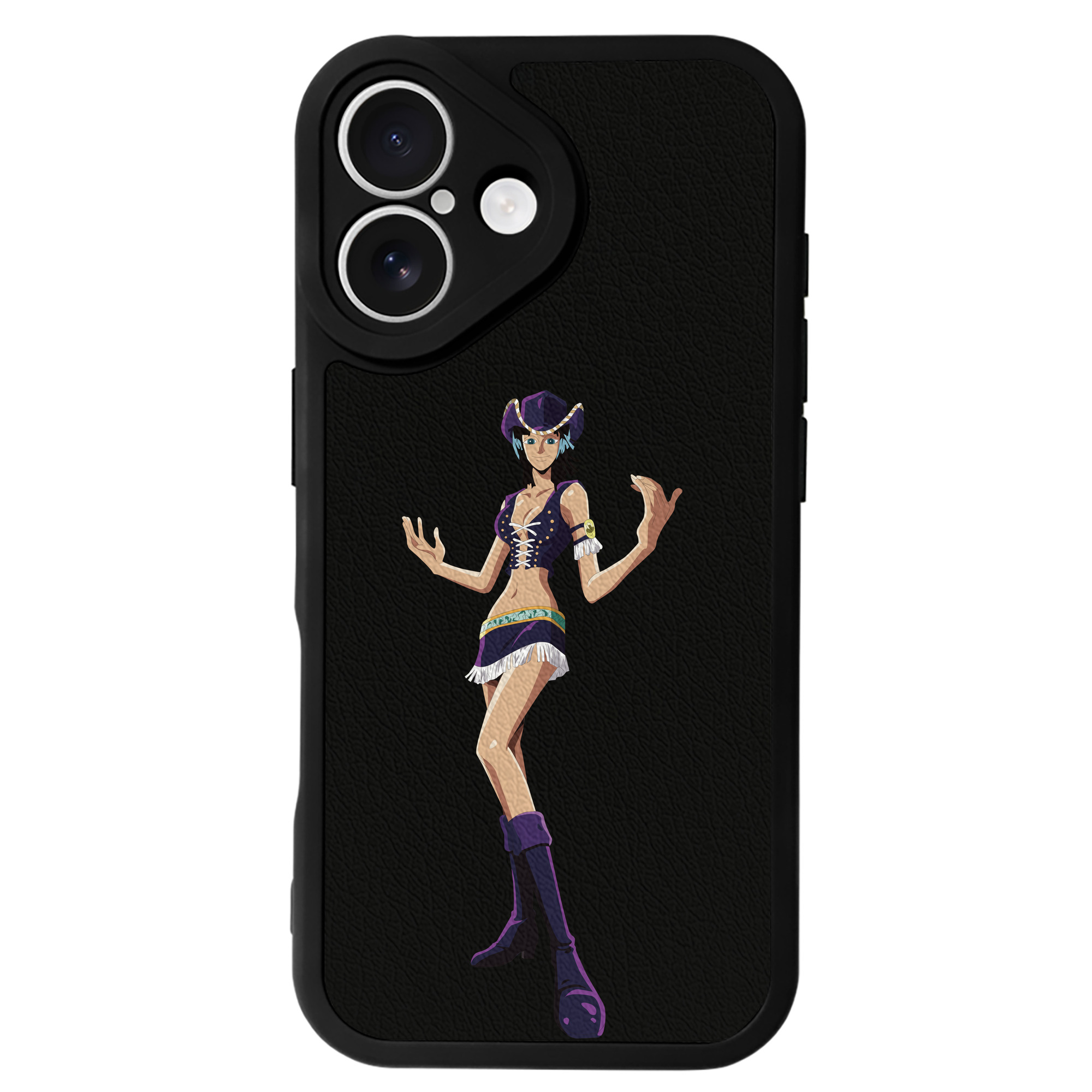 （画像用） ワンピース ニコ・ロビン ONE PIECE Nico Robin 【iPhone 16シリーズ対応】シリコンスマホケース（レザー調） 材質：シリコン